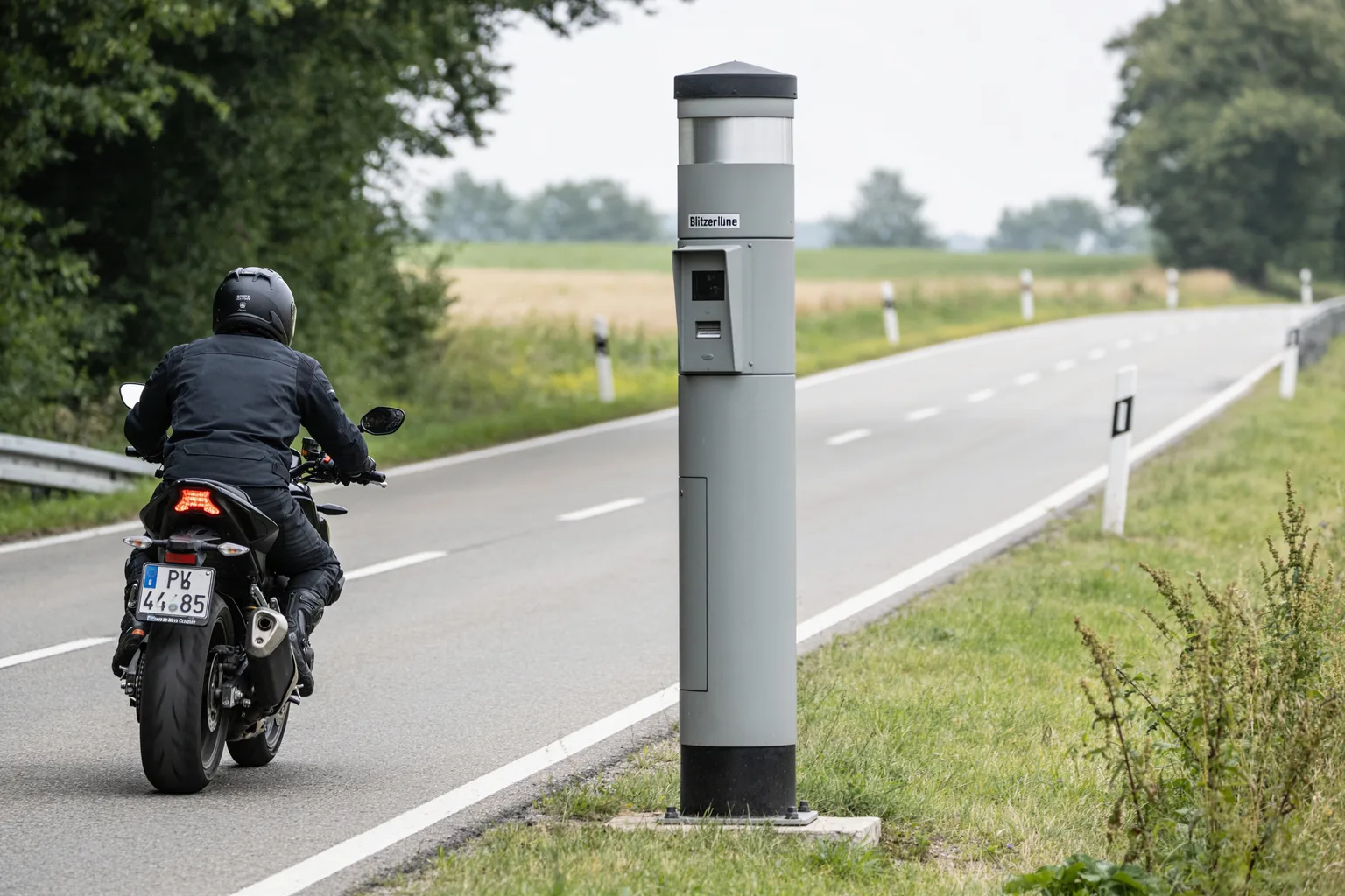 Wie werden Motorräder geblitzt? Von hinten, Helm und Bußgeld erklärt